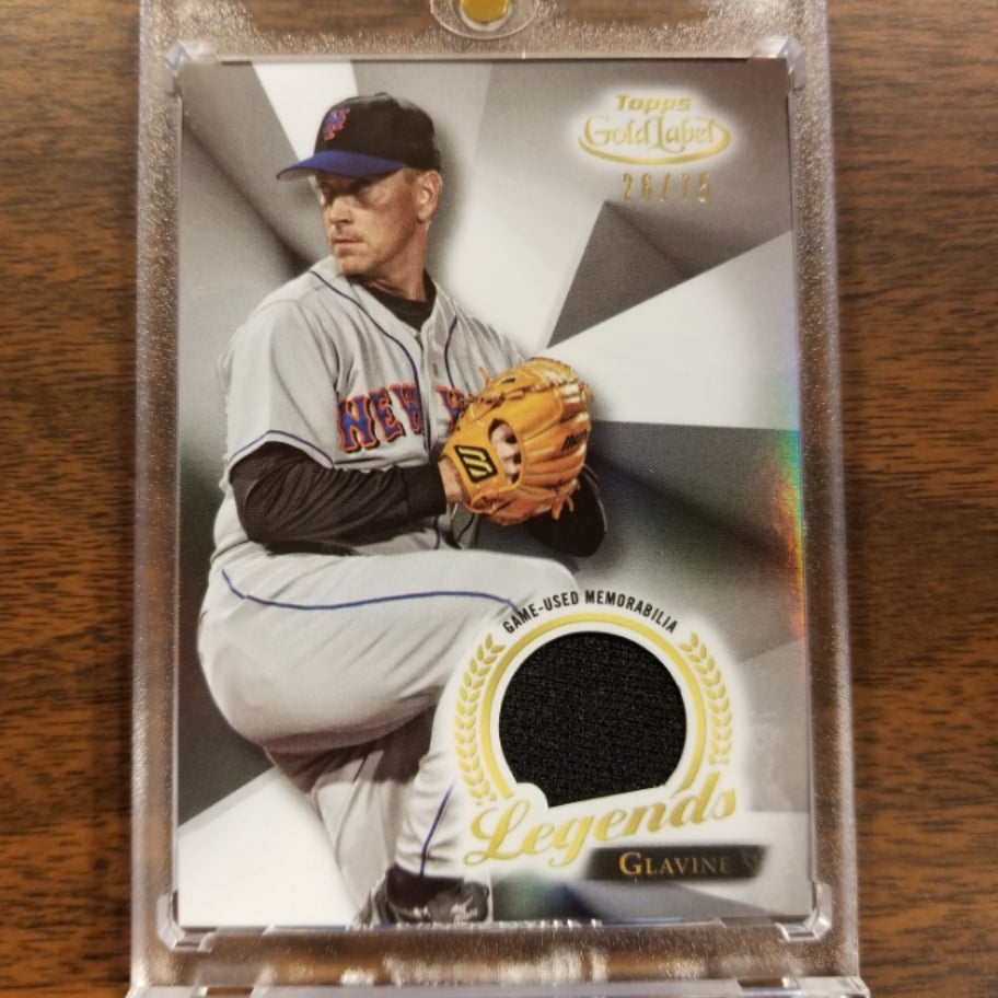 Tom Glavine 2020 Topps Gold Label MLB Legends Jersey Relic #1/5 Atlanta  Braves